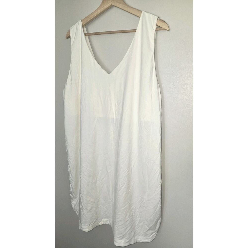 Soma Restore Chemise XXL Ivory Sleeveless Nightgown Shelf Bra Aloe Knit Soft
